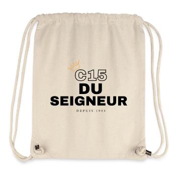 C15 du seigneur cadeau seigneurie - Sac à cordon recyclé Stanley/Stella - blanc naturel - Devant