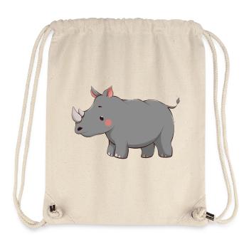 Rhinocéros - Sac à cordon recyclé Stanley/Stella - blanc naturel - Devant