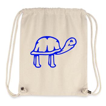 Schildkröte langer Hals lächelt glücklich lustig - Stanley/Stella recycelter Gym Bag - Naturweiß - Vorne