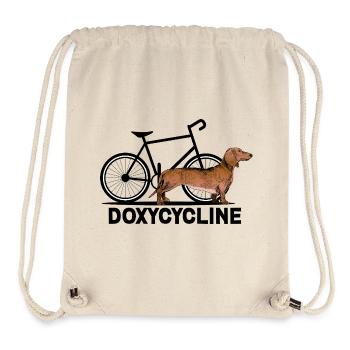 Doxycycline grappige Teckel Cyclus - Sac à cordon recyclé Stanley/Stella - blanc naturel - Devant