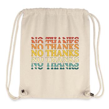 No Thanks - Stanley/Stella recycelter Gym Bag - Naturweiß - Vorne