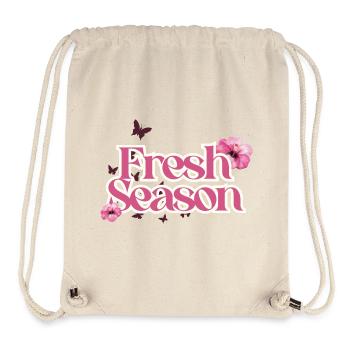 Frische Saison-Blumenschrift - Stanley/Stella recycelter Gym Bag - Naturweiß - Vorne