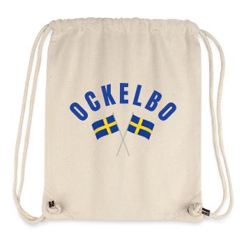 Ockelbo Schwedische Flaggen - Stanley/Stella recycelter Gym Bag - Naturweiß - Vorne
