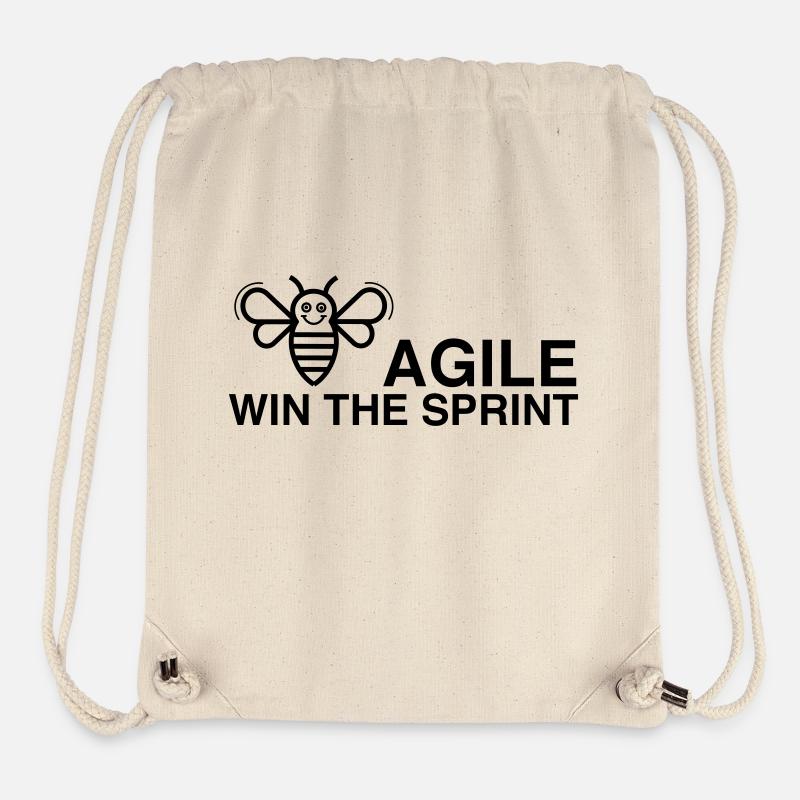 BE AGILE WIN THE SPRINT - Stanley/Stella recycelter Gym Bag - Naturweiß