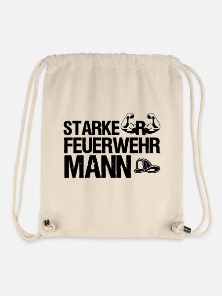 Starker Feuerwehrmann Feuerwehr, Sprüche,Geschenk - Stanley/Stella recycelter Gym Bag - Naturweiß