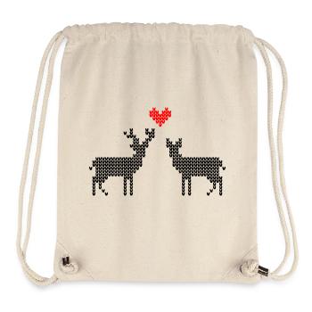 Hirsch und Reh verliebt Trachten Partner Shirt - Stanley/Stella recycelter Gym Bag - Naturweiß - Vorne