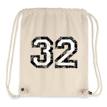 Zahl 32 (Vintage Weiß) 32. Geburtstag Nr. 32 - Stanley/Stella recycelter Gym Bag - Naturweiß - Vorne