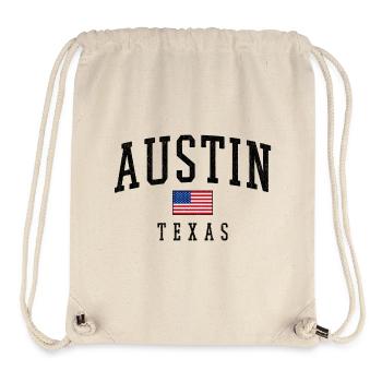 Austin Texas USA Flag Motif - Stanley/Stella Recycled Gym Bag - natural - Front