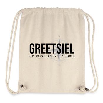 Koordinaten Greetsiel - Stanley/Stella recycelter Gym Bag - Naturweiß - Vorne