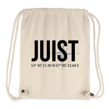 Koordinaten Juist - Stanley/Stella recycelter Gym Bag - Naturweiß - Vorne