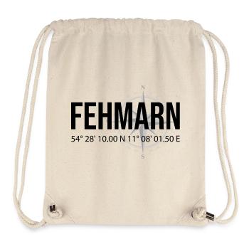 Koordinaten Fehmarn - Stanley/Stella recycelter Gym Bag - Naturweiß - Vorne