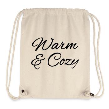 Warm & Cozy – Cuddly Autumn & Winter Lettering - Stanley/Stella Recycled Gym Bag - natural - Front