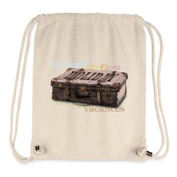 Vintage Koffer mit Reisewortschatz - Stanley/Stella recycelter Gym Bag - Naturweiß - Vorne