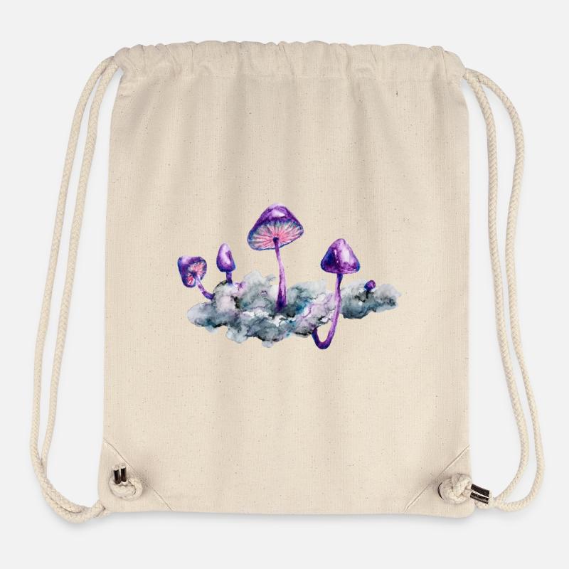 Nuage en forme de champignon violet - Sac à cordon recyclé Stanley/Stella - blanc naturel