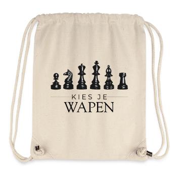 Schachfiguren mit Text Choose your Weapon - Stanley/Stella recycelter Gym Bag - Naturweiß - Vorne