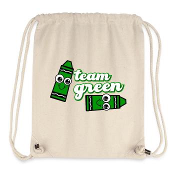 Smiling Crayon Green Team - Stanley/Stella Recycled Gym Bag - natural - Front