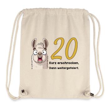 20th birthday – briefly frightened, then celebrated - Stanley/Stella Recycled Gym Bag - natural - Front