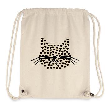 Cats Hearts Valentine's Day - Stanley/Stella Recycled Gym Bag - natural - Front