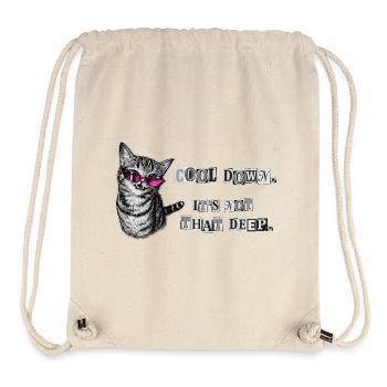 Cool Down – It’s Not That Deep Katzen Meme - Stanley/Stella recycelter Gym Bag - Naturweiß - Vorne