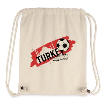 Turquie Football Maillot Supporter Turkey Soccer - Sac à cordon recyclé Stanley/Stella - blanc naturel - Devant
