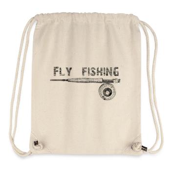 Fly fishing - Sac à cordon recyclé Stanley/Stella - blanc naturel - Devant