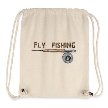 Fly fishing - Sac à cordon recyclé Stanley/Stella - blanc naturel - Devant