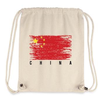 Chinese flag brush - Stanley/Stella Recycled Gym Bag - natural - Front