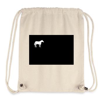 Pferd - Stanley/Stella recycelter Gym Bag - Naturweiß - Vorne