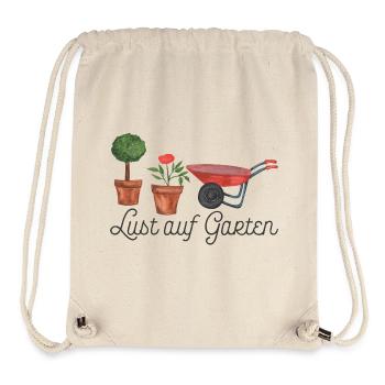 Lust auf Garten - Stanley/Stella recycelter Gym Bag - Naturweiß - Vorne
