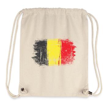 Brushstroke Belgian Flag - Stanley/Stella Recycled Gym Bag - natural - Front