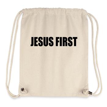 Jesus first - Sac à cordon recyclé Stanley/Stella - blanc naturel - Devant