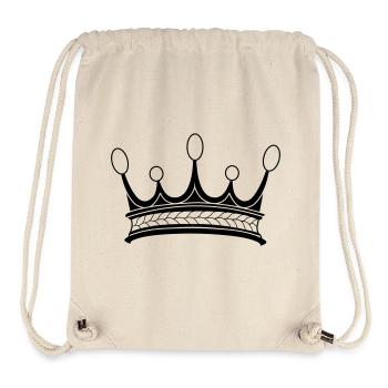 Krone fünf Perlen transparentes Schattenbild - Stanley/Stella recycelter Gym Bag - Naturweiß - Vorne