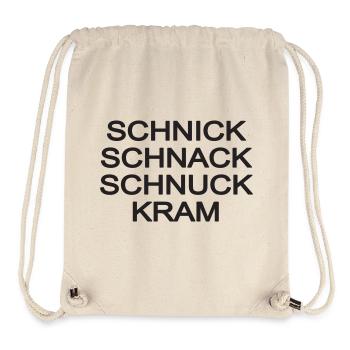 Schnick, Schnack, Schnuck Kram - Stanley/Stella recycelter Gym Bag - Naturweiß - Vorne