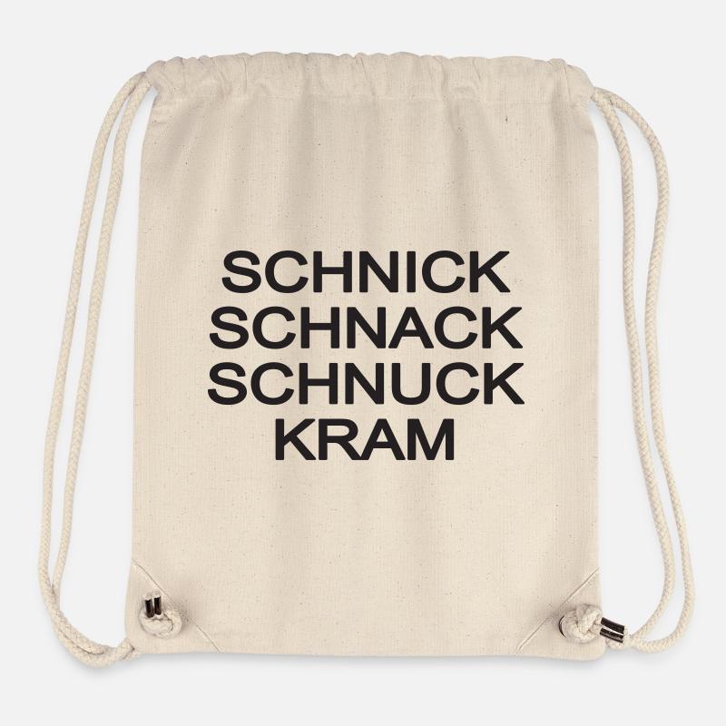 Schnick, Schnack, Schnuck Kram - Stanley/Stella recycelter Gym Bag - Naturweiß