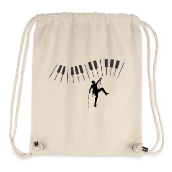 Sound Waves Art Graphic on Music T-Shirt - Stanley/Stella Recycled Gym Bag - natural - Front