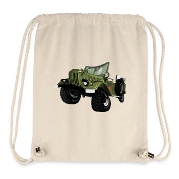 Olive Green Offroad Car Print - Stanley/Stella Recycled Gym Bag - natural - Front