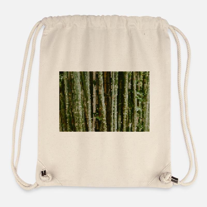 Forest Lines Camouflage Pattern - Stanley/Stella Recycled Gym Bag - natural
