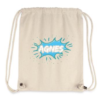 Agnes als Agnes - Stanley/Stella recycelter Gym Bag - Naturweiß - Vorne