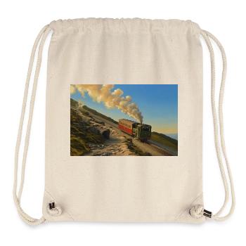 Snowdon Mountain Dampflokomotive - Stanley/Stella recycelter Gym Bag - Naturweiß - Vorne