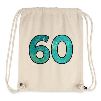 Number 60 - 60th Birthday - Stanley/Stella Recycled Gym Bag - natural - Front