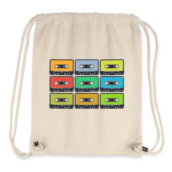 Retro Kassetten in Farbe - Stanley/Stella recycelter Gym Bag - Naturweiß - Vorne