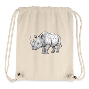 Rhino Wireframe Pattern - Stanley/Stella Recycled Gym Bag - natural - Front