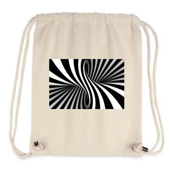 Illusion Spiral Black White - Stanley/Stella Recycled Gym Bag - natural - Front