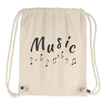Paroles musicales, partitions - Sac à cordon recyclé Stanley/Stella - blanc naturel - Devant