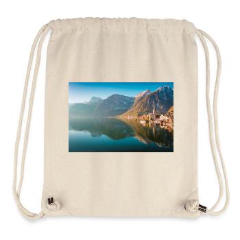 Hallstätter See im Sonnenaufgang - Stanley/Stella recycelter Gym Bag - Naturweiß - Vorne