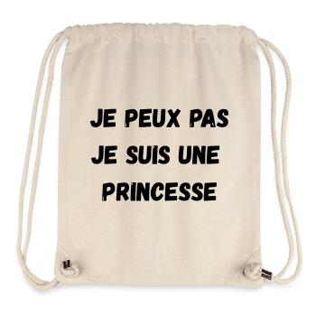 Ich kann nicht, ich bin eine PRINZESSIN - Stanley/Stella recycelter Gym Bag - Naturweiß - Vorne