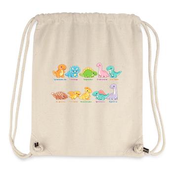 Collection colorée de la famille Dino - Sac à cordon recyclé Stanley/Stella - blanc naturel - Devant