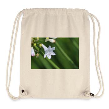 Macro de la fleur de lys blanc - Sac à cordon recyclé Stanley/Stella - blanc naturel - Devant