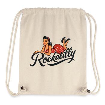 Rockabilly Pinup Woman in Petticoat Rock'n'Roll - Stanley/Stella Recycled Gym Bag - natural - Front