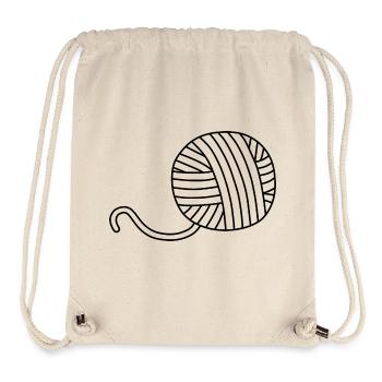 Illustration de pelote de laine - Sac à cordon recyclé Stanley/Stella - blanc naturel - Devant